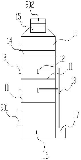 A kind of washing and deodorizing tower and its deodorizing method with microbial deodorant