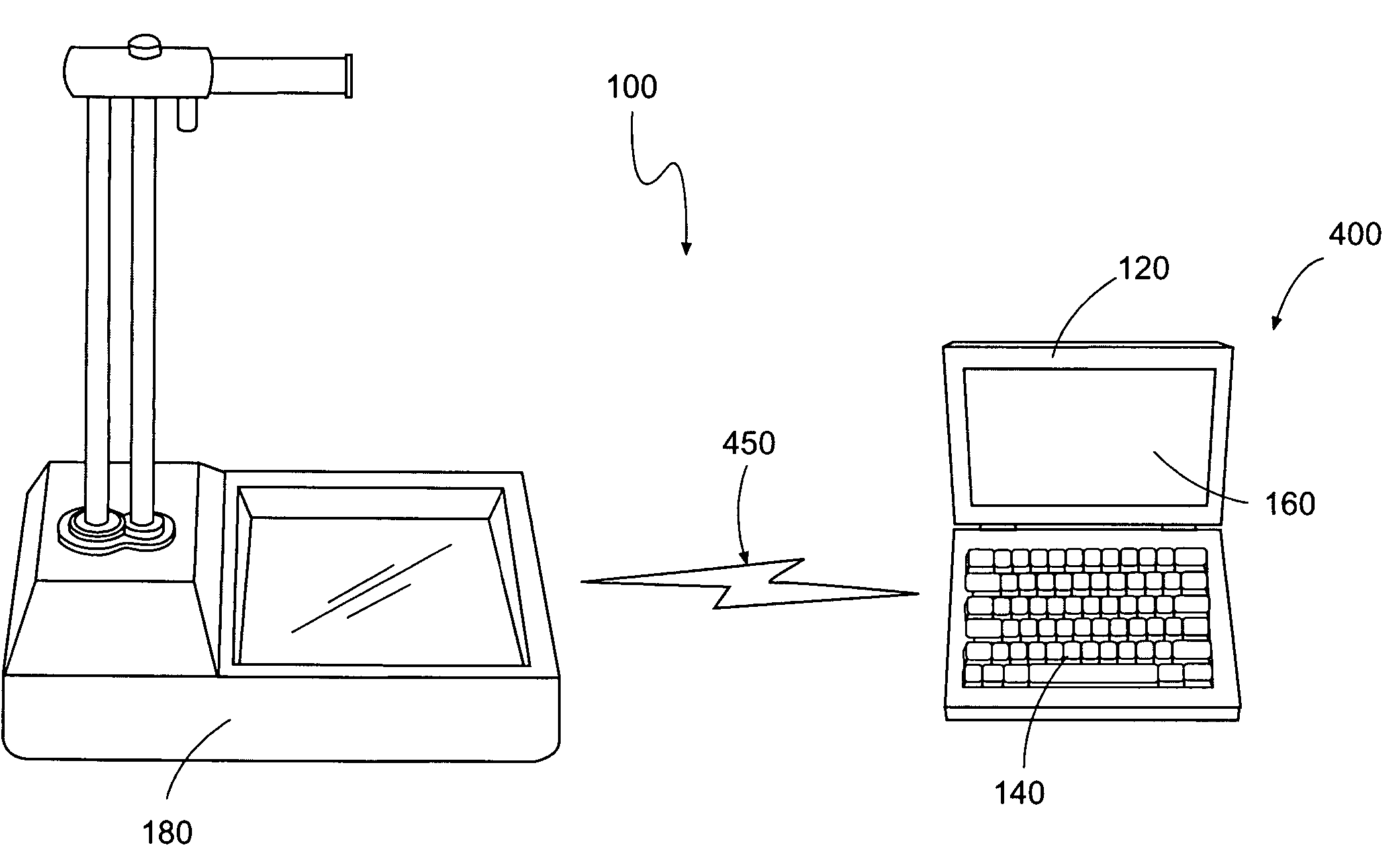 Paving-related measuring device incorporating a computer device and communication element therebetween and associated method