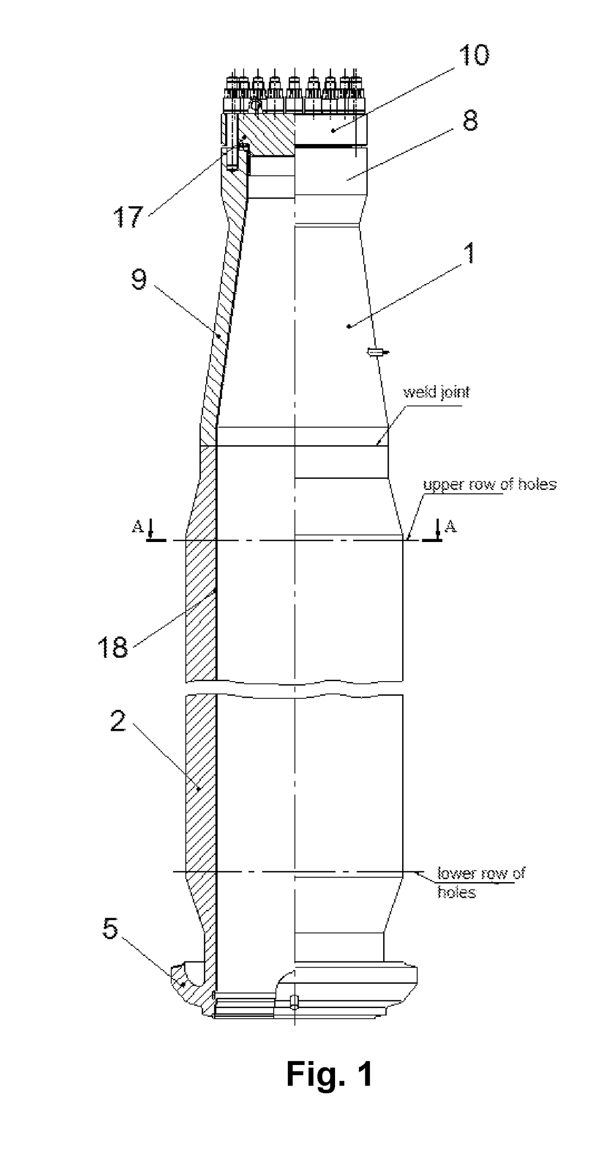 Steam generator coolant header with U-shaped tubes of a horizontal heat-exchange bundle and methods of its manufacture