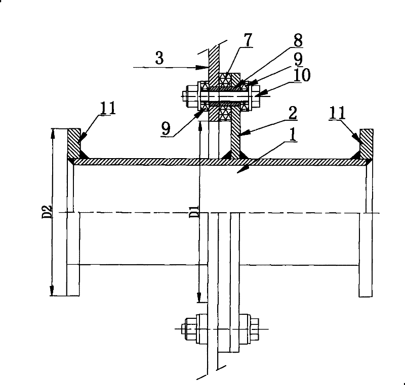 Smoke exhaust pipe penetration method