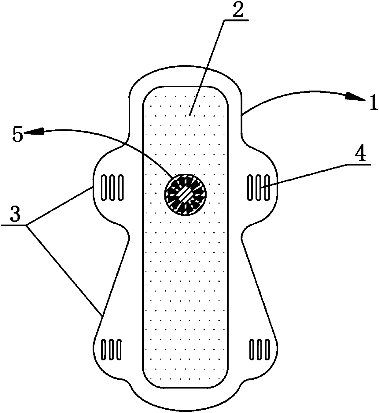 Sanitary towel with integrated menstruation tampon