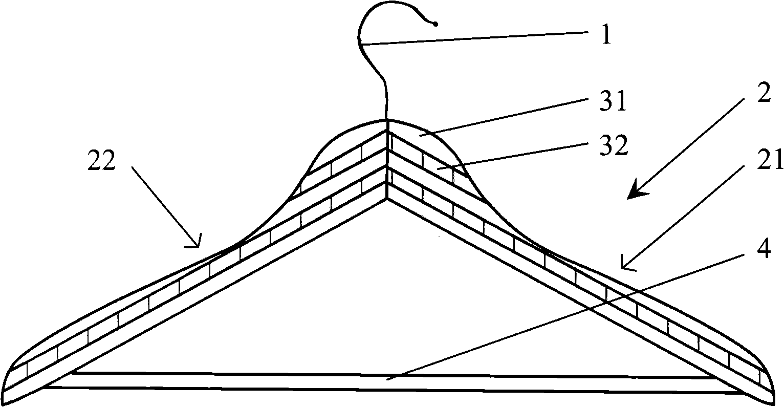 Bamboo splints side compression batten type clothes stand and manufacturing method thereof
