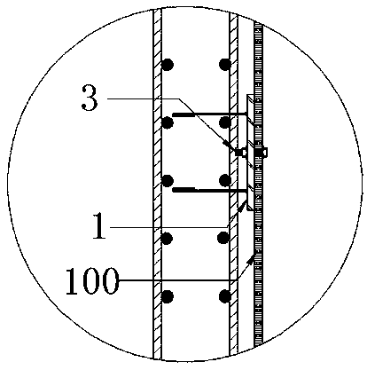 Non-welded flat plate fixed embedded piece and fixing method thereof