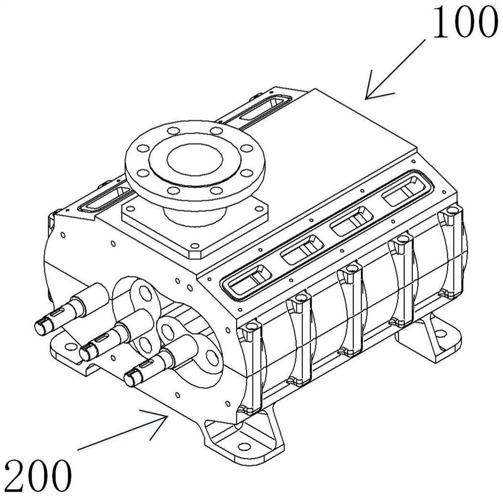 Three-shaft multi-stage Roots pump