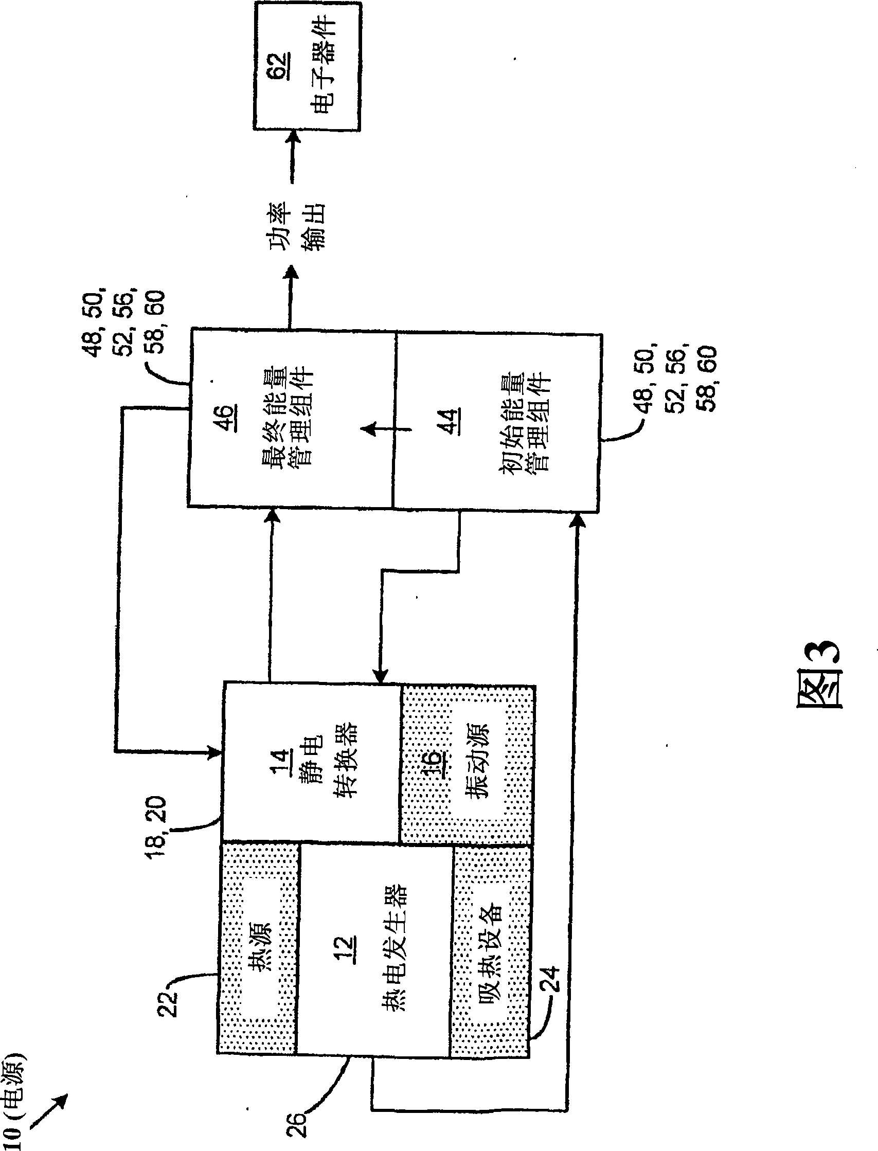Thermoelectric generator with micro-electrostatic energy converter