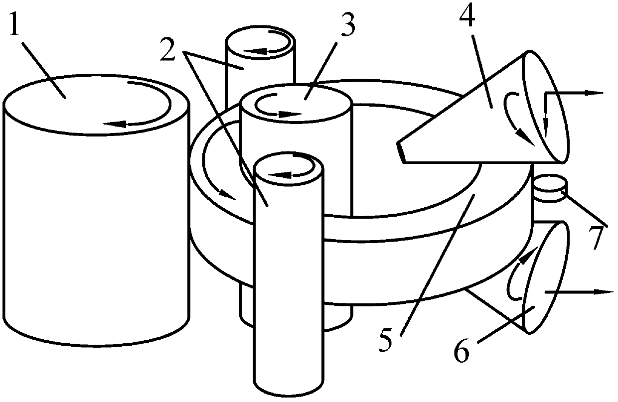 Method for radially and axially rolling and forming large-sized double-edge stepped ring parts