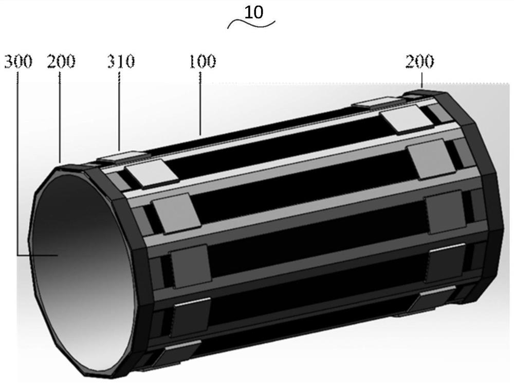 Tunable cylindrical metasurface device and preparation method for nuclear magnetic resonance imaging