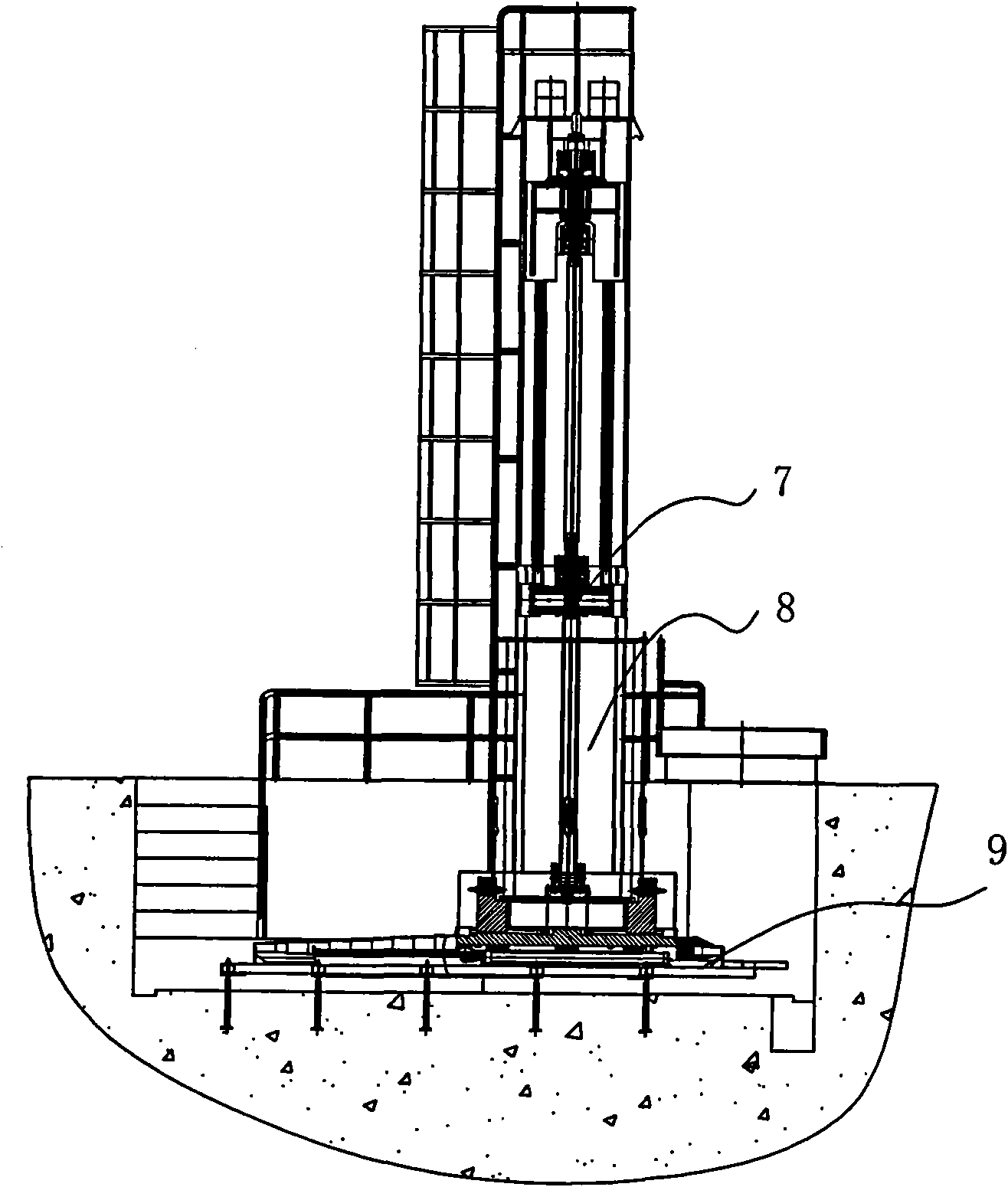Vertical single-column cantilever type large-aperture honing machine