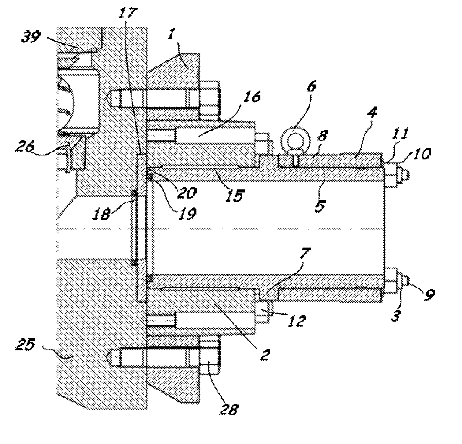 Clamping device for cylinder sleeves and use thereof, and mud pump having a clamping
