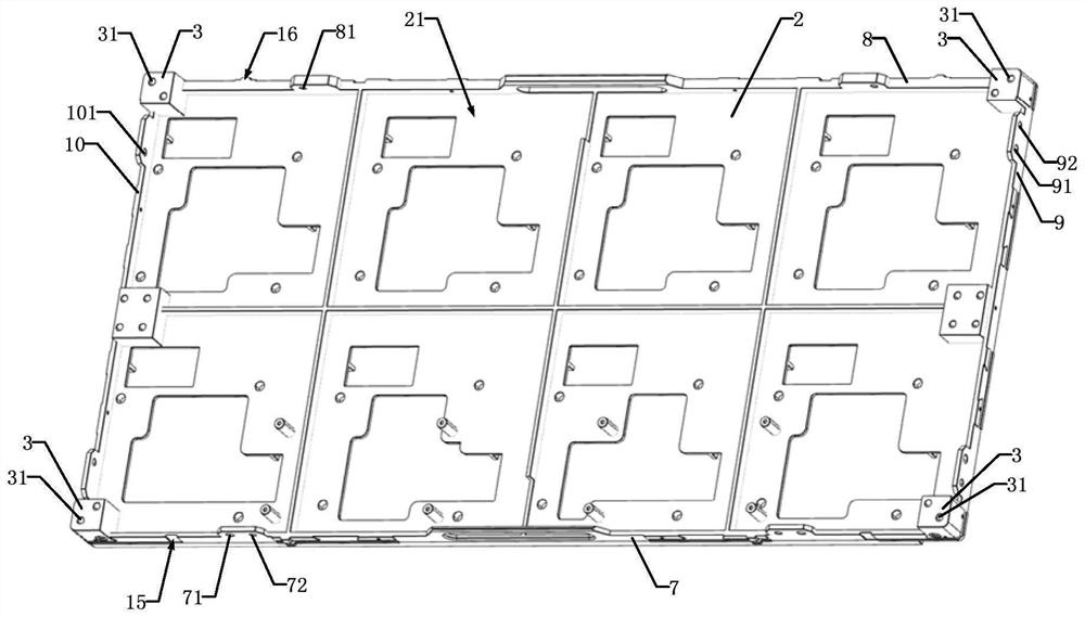 Splicing box and splicing display screen