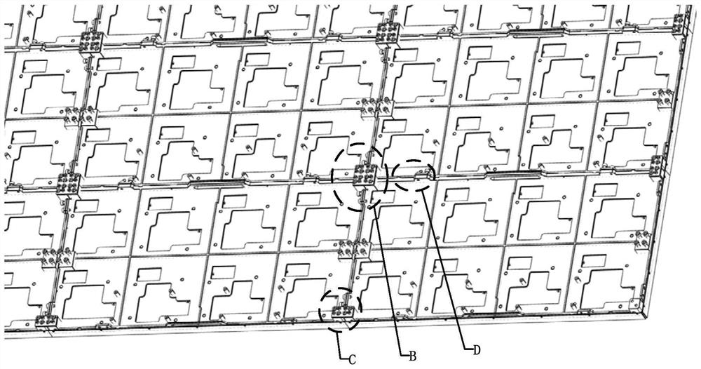 Splicing box and splicing display screen