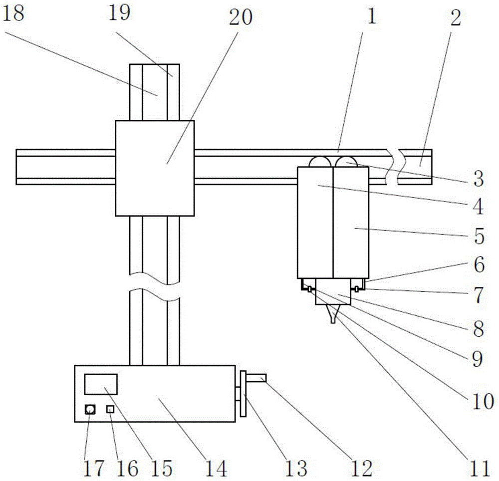 Liftable cantilever type sewage pipe welding equipment