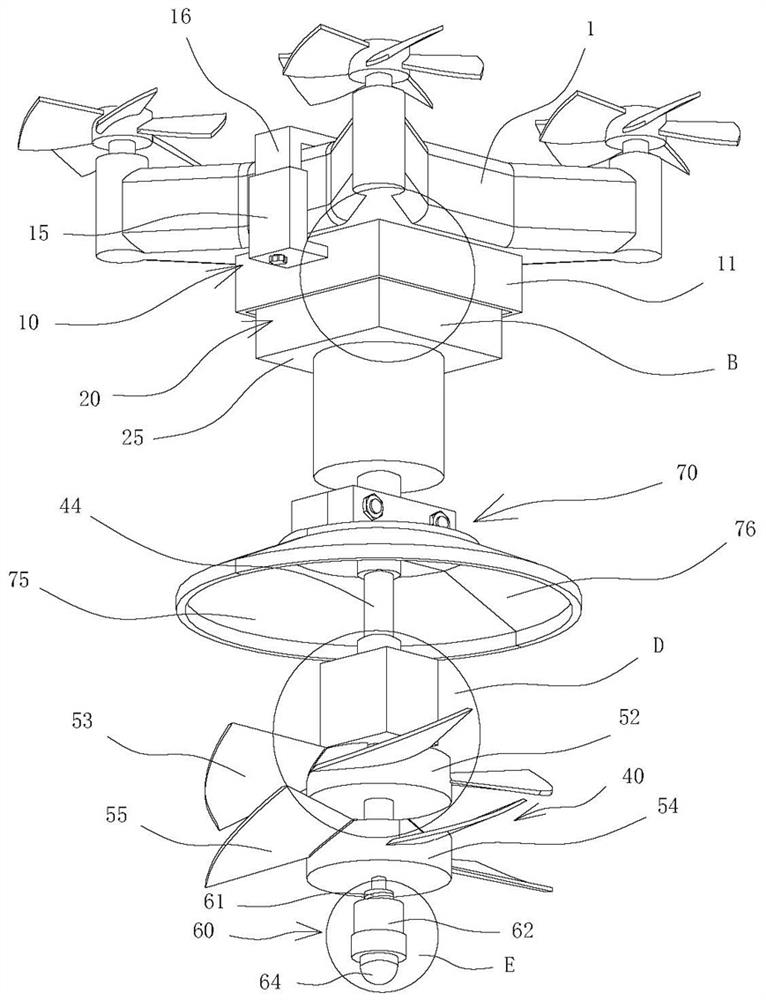 A drone lawn mowing device