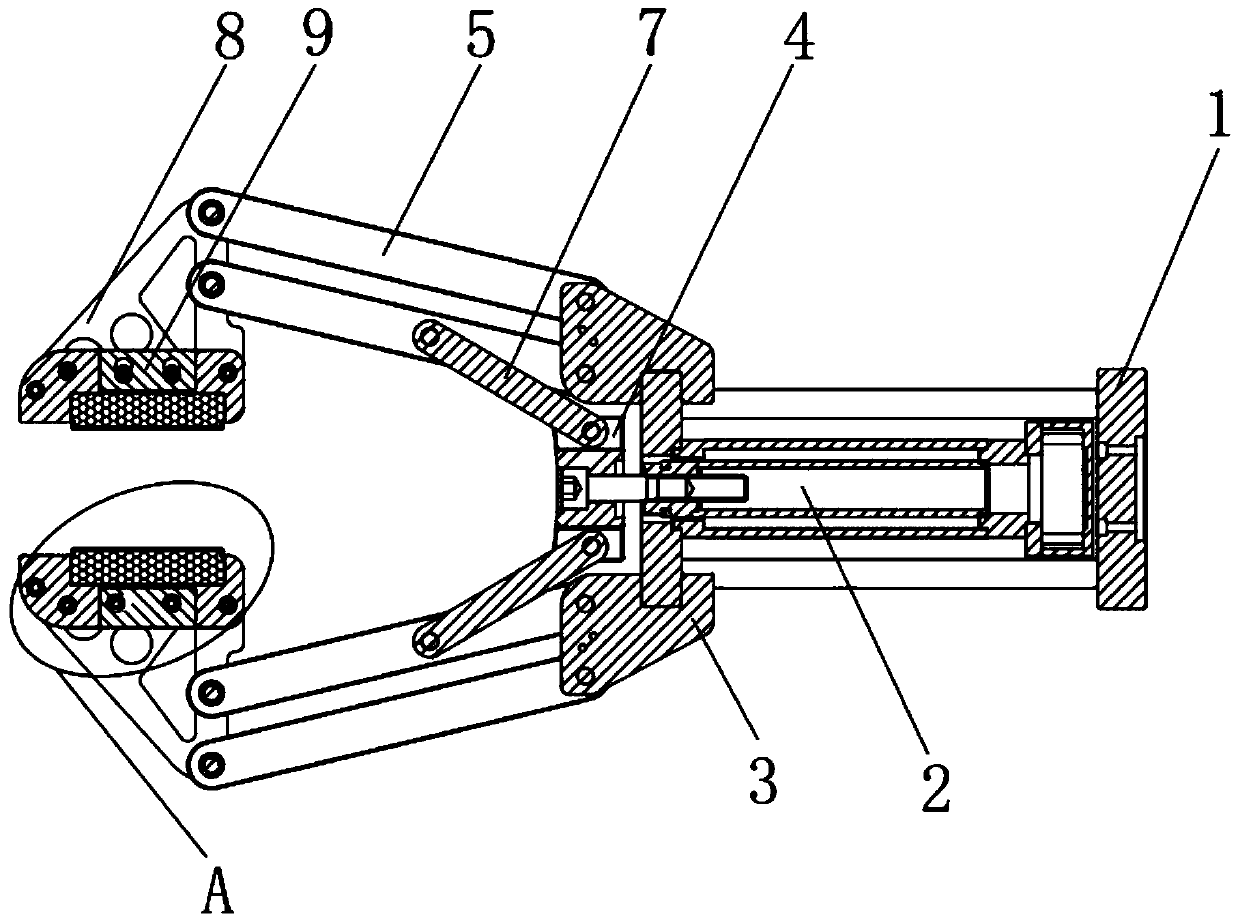Clamping jaw mechanism controlled by servo electric cylinder