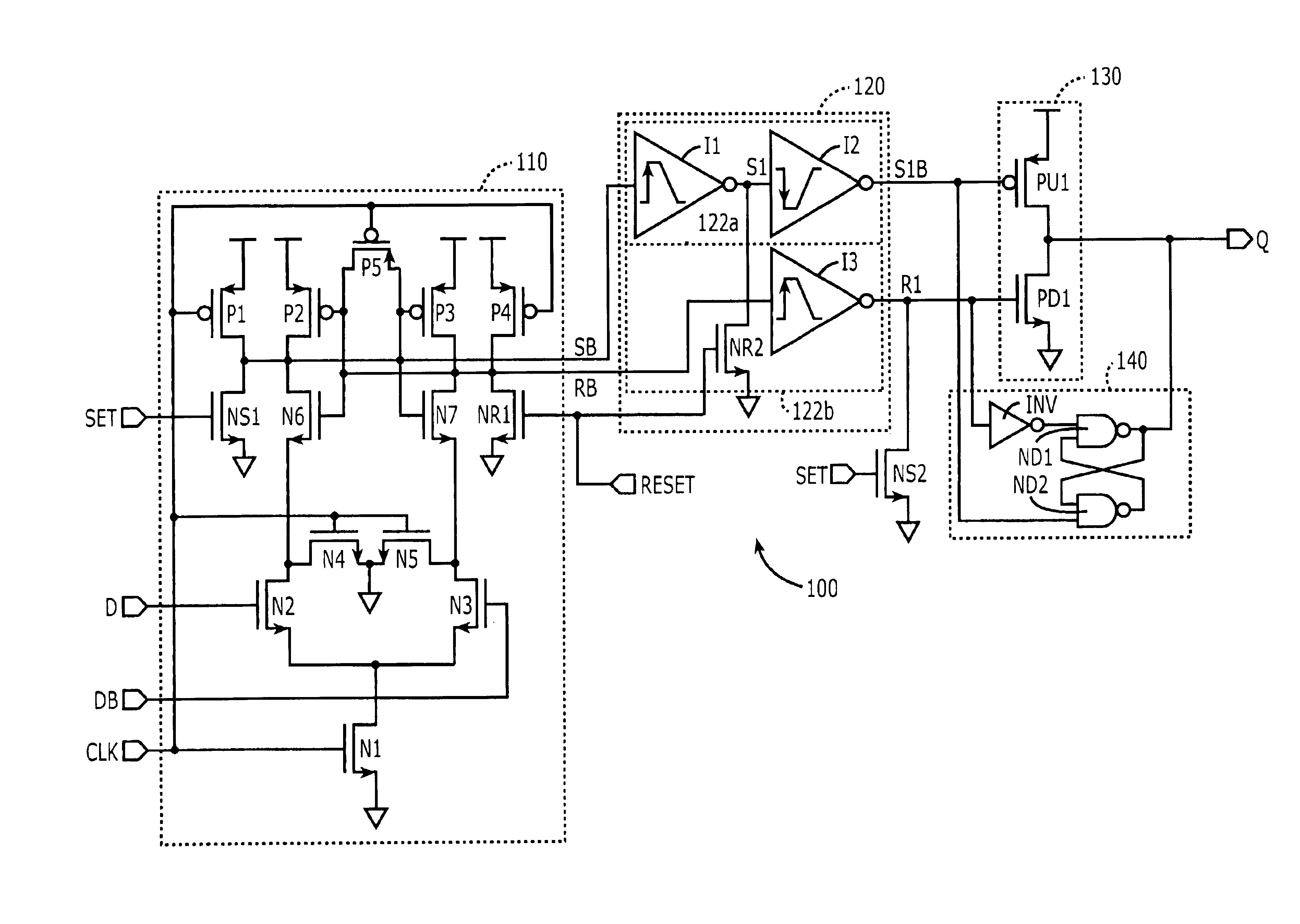 Edge accelerated sense amplifier flip-flop with high fanout drive capability