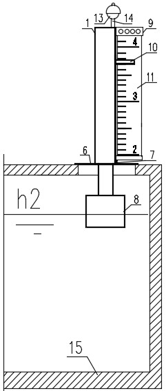 Liquid level visual display warning device