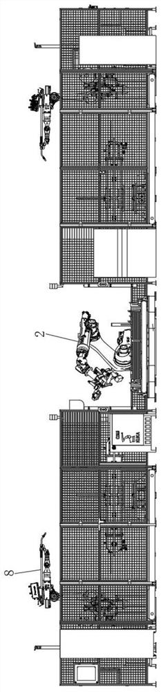 Automatic welding clamp for steel box bridge engineering