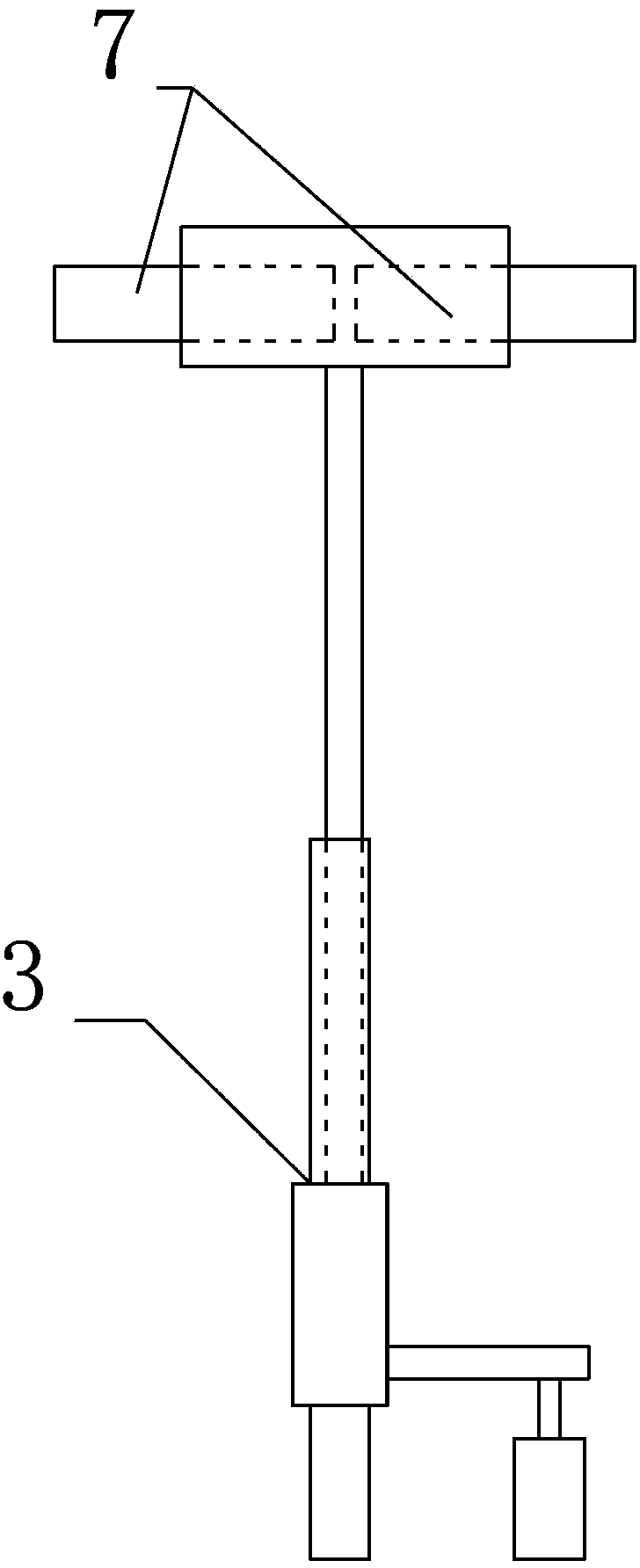 Container clamping conveying device of straight-line filling device