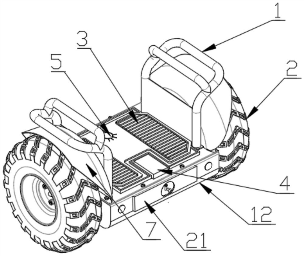 A two-wheel self-balancing vehicle
