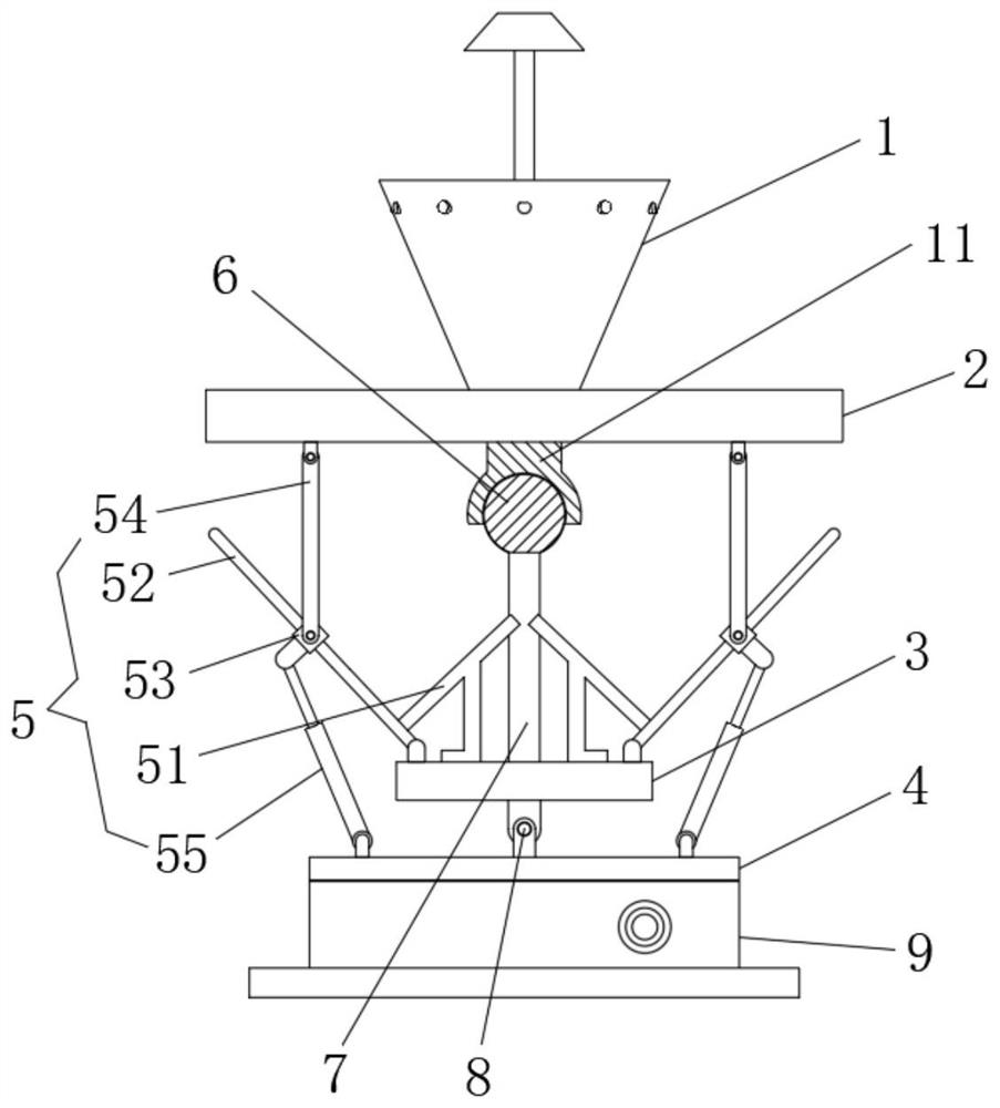 Multi-angle adjustable mounting chassis for communication antenna