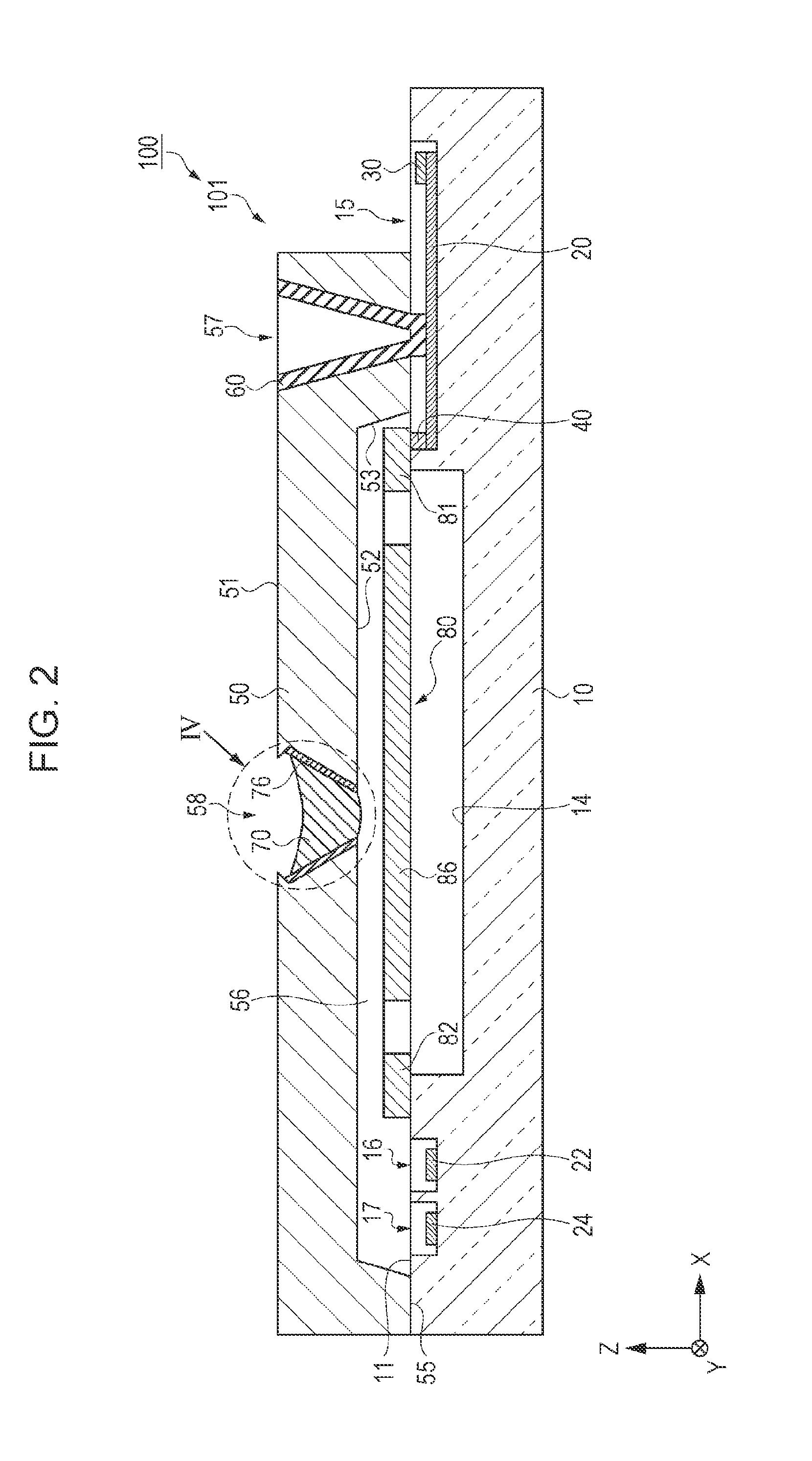 Package, electronic device, method of manufacturing electronic device, electronic apparatus, and mobile body