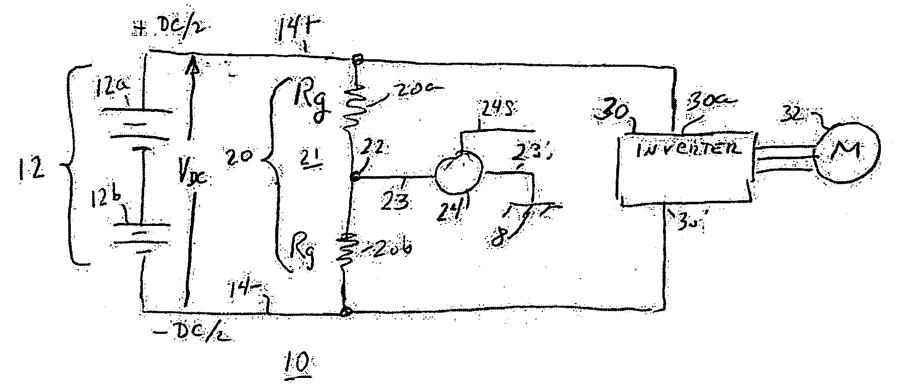 DC ground fault detection with resistive centering