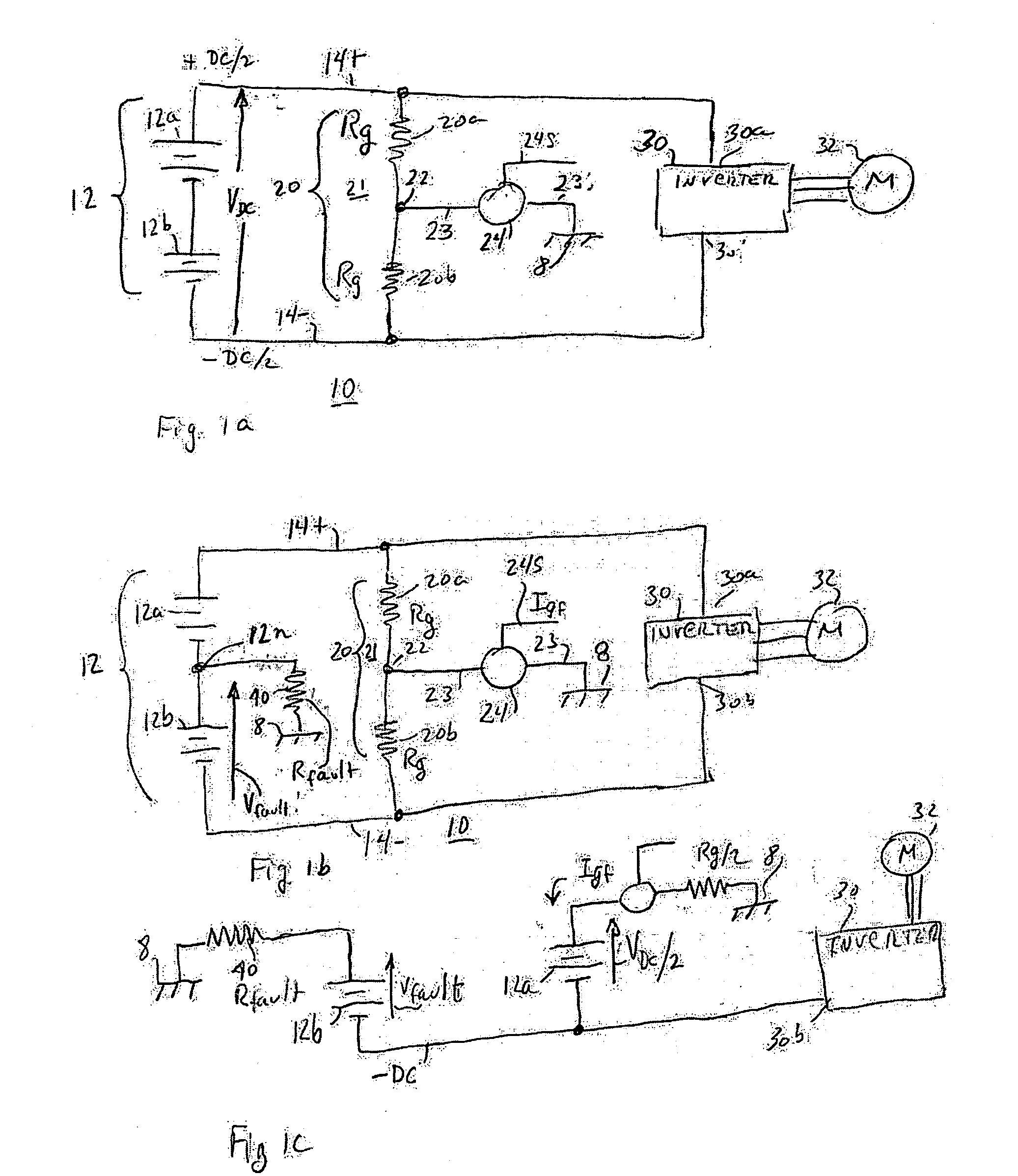 DC ground fault detection with resistive centering