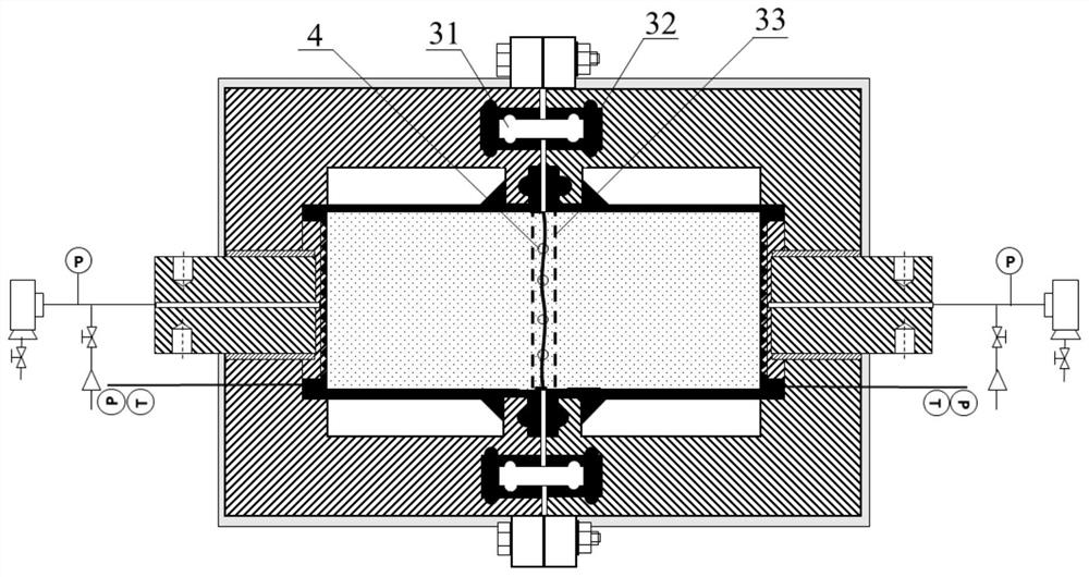 A visual dynamic fluid loss and drainage simulation device and simulation method for fracturing fluid in tight gas reservoirs