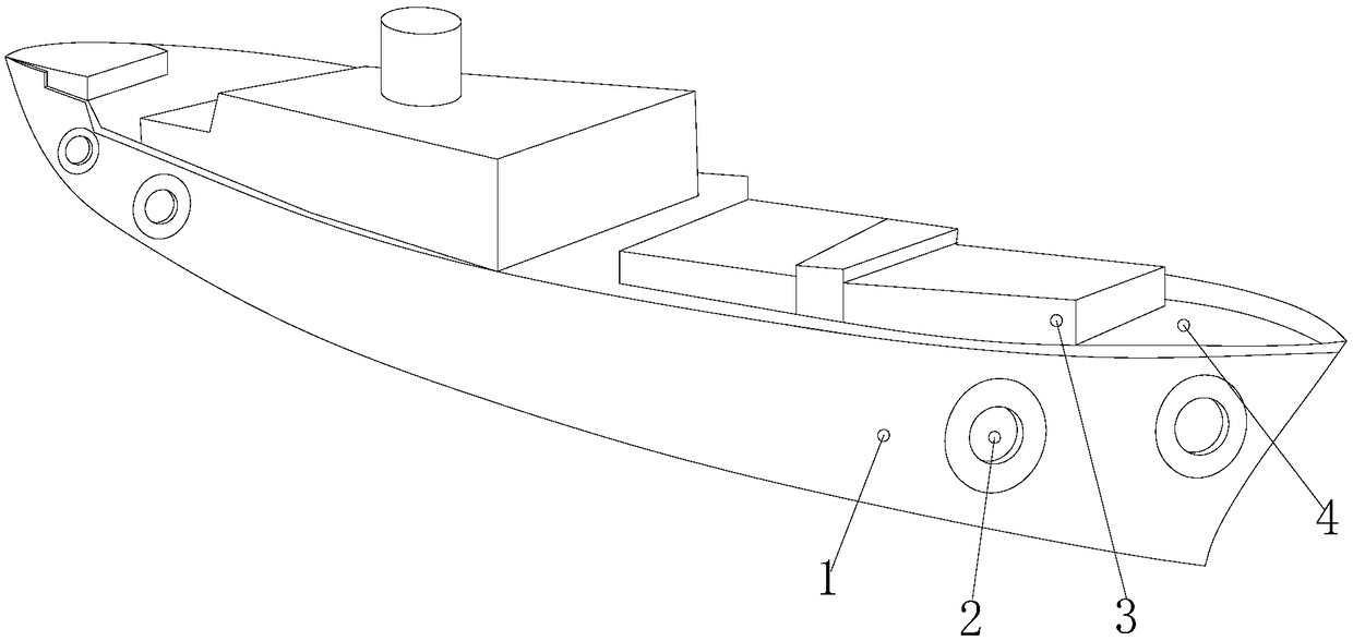 Ship ballast water discharge device with double-rotating electrolytic organism and anti-species-migration function