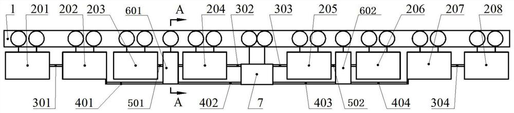 Mechanical power rapid distribution monorail crane driving unit group