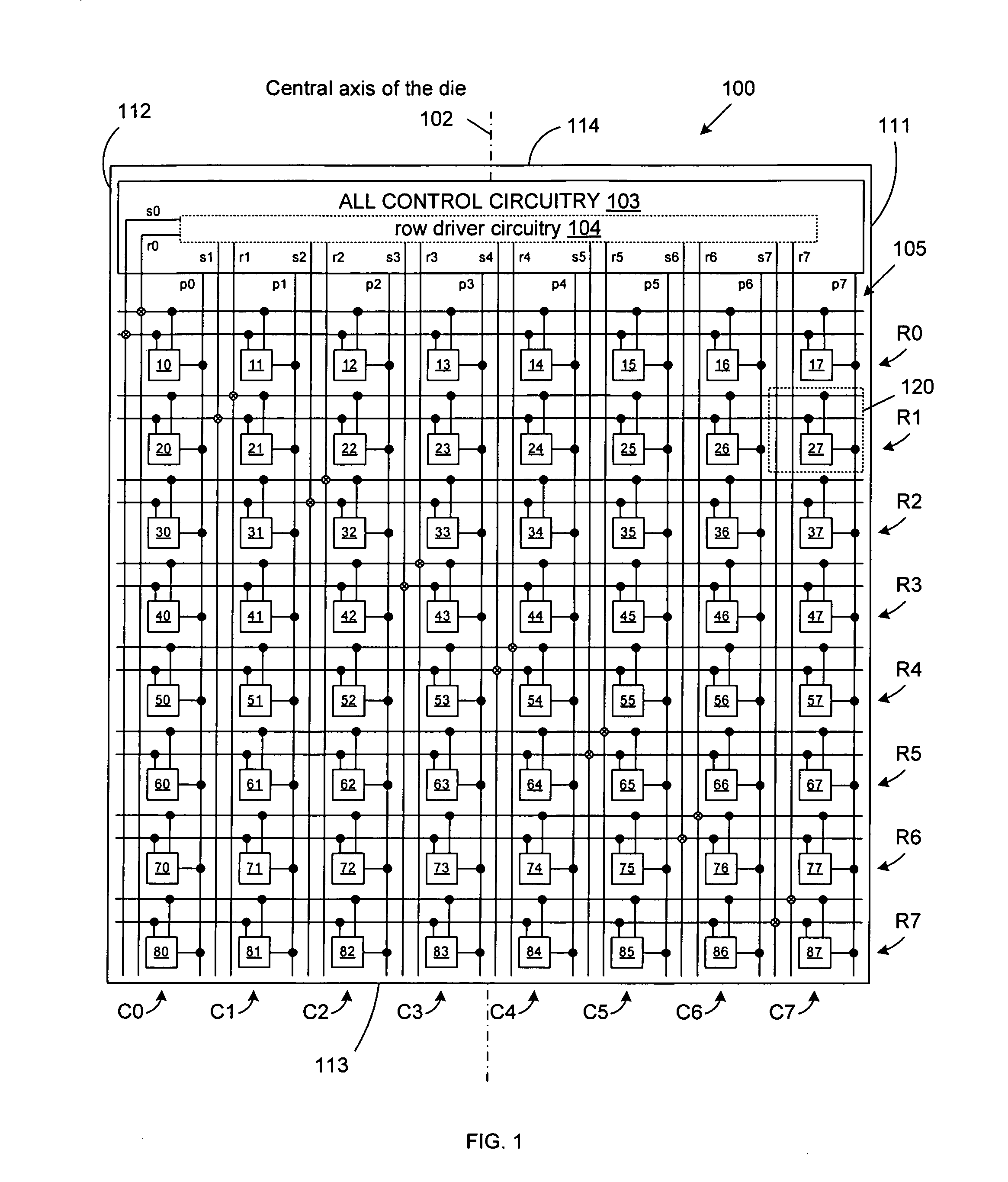 Horizontal Row Drivers For CMOS Image Sensor With Tiling On Three Edges