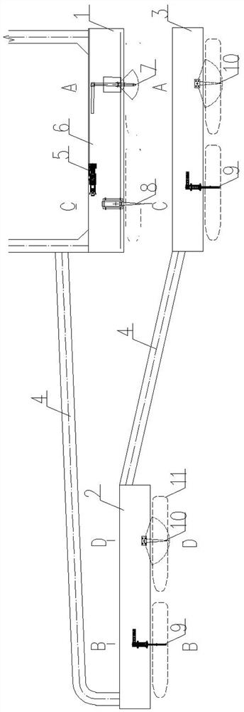 Dry bulk cargo wharf loading and unloading process system and method suitable for ultra-large water level difference