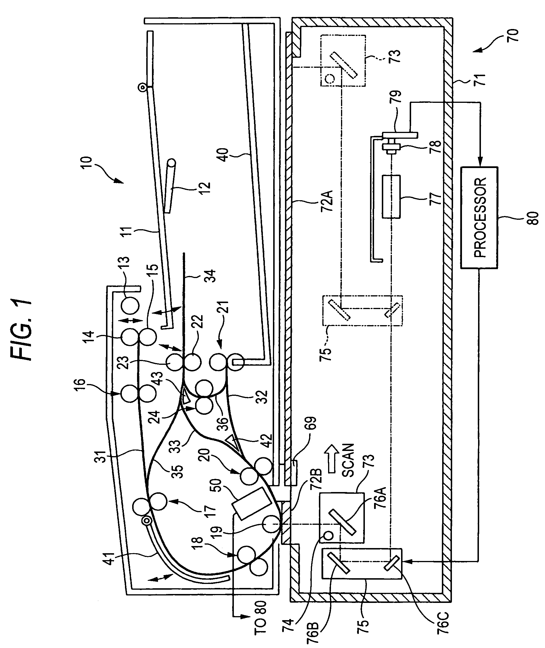 Image reading apparatus for correcting images on both sides of a document sheet