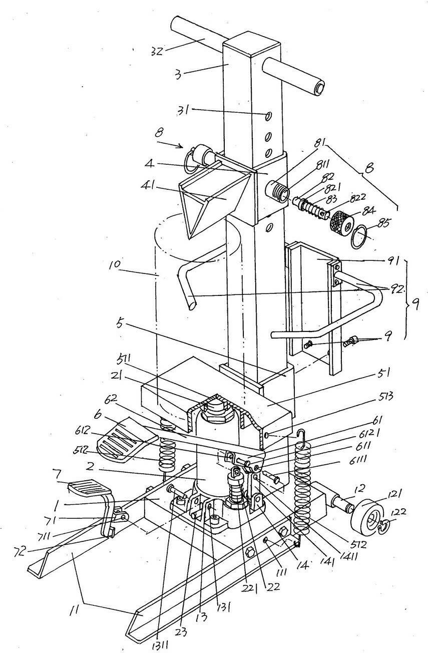 Firewood chopping mechanism