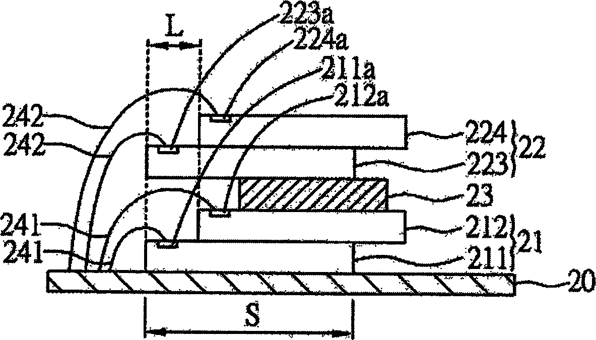 Stack architecture of multiple chips