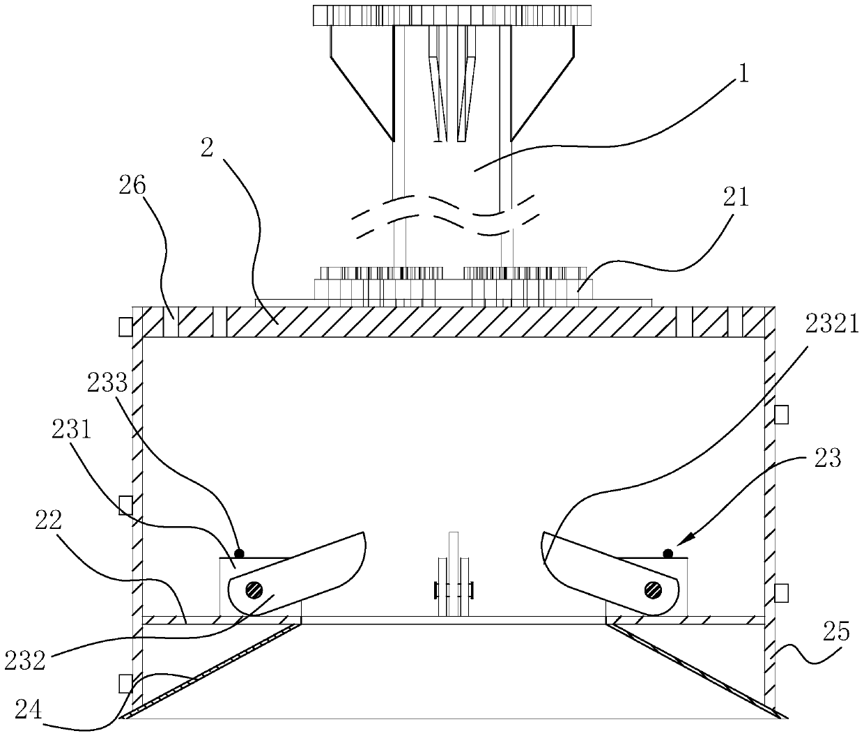 Cylindrical drill bit fishing device and construction method thereof