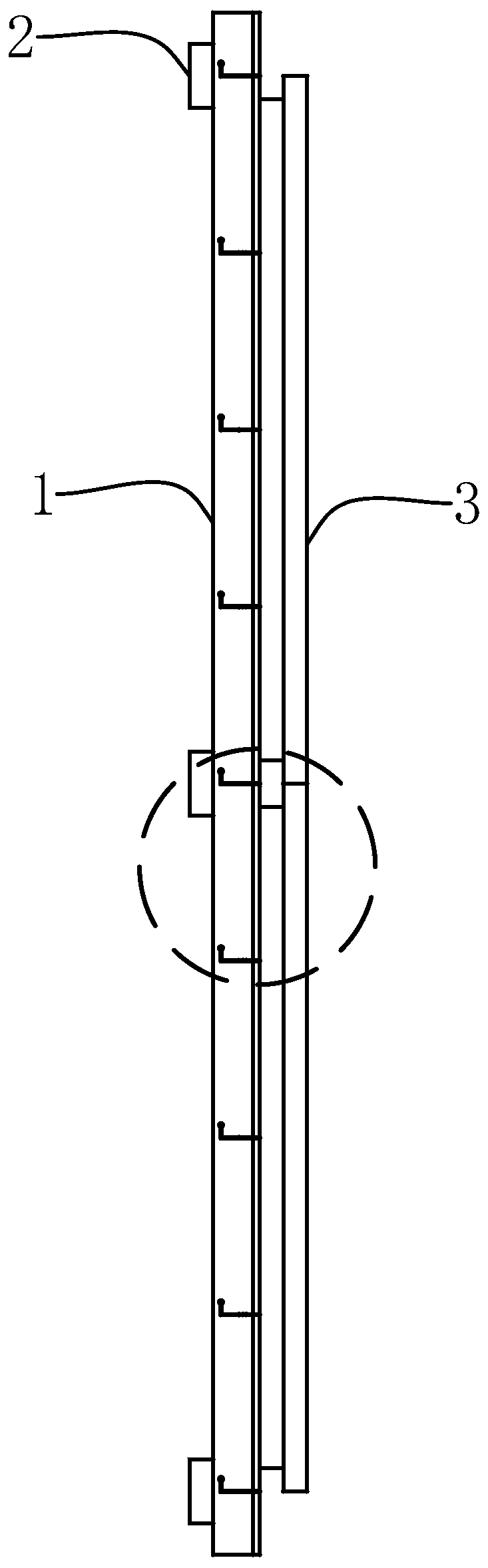 Glass curtain wall structure and construction method thereof