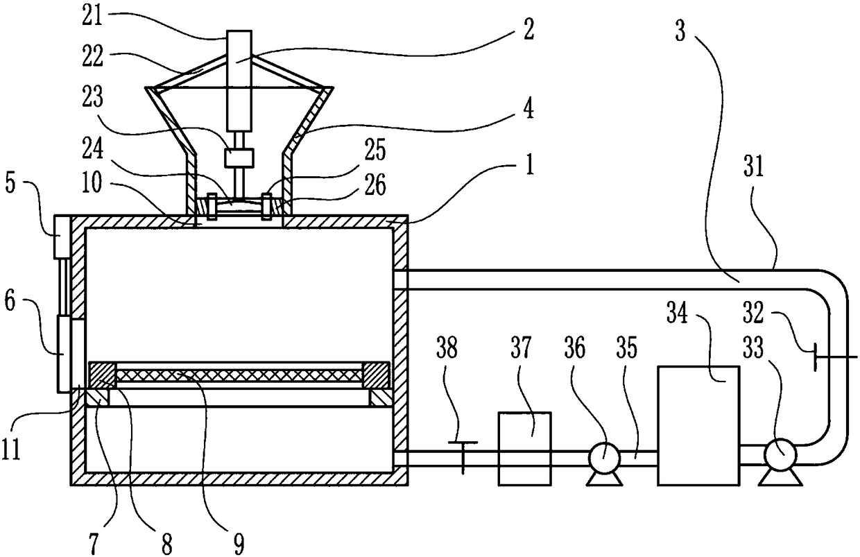 Washing device for rare earth oxalate