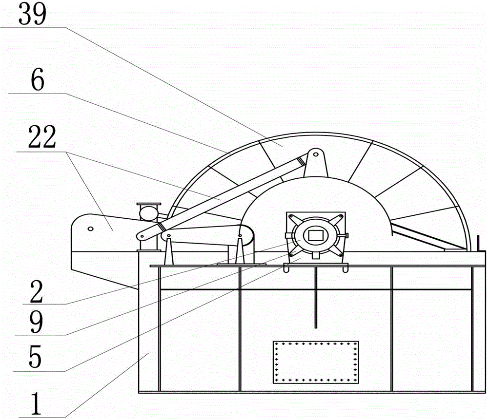 Disc vacuum filter with independent adsorption system and independent dewatering system