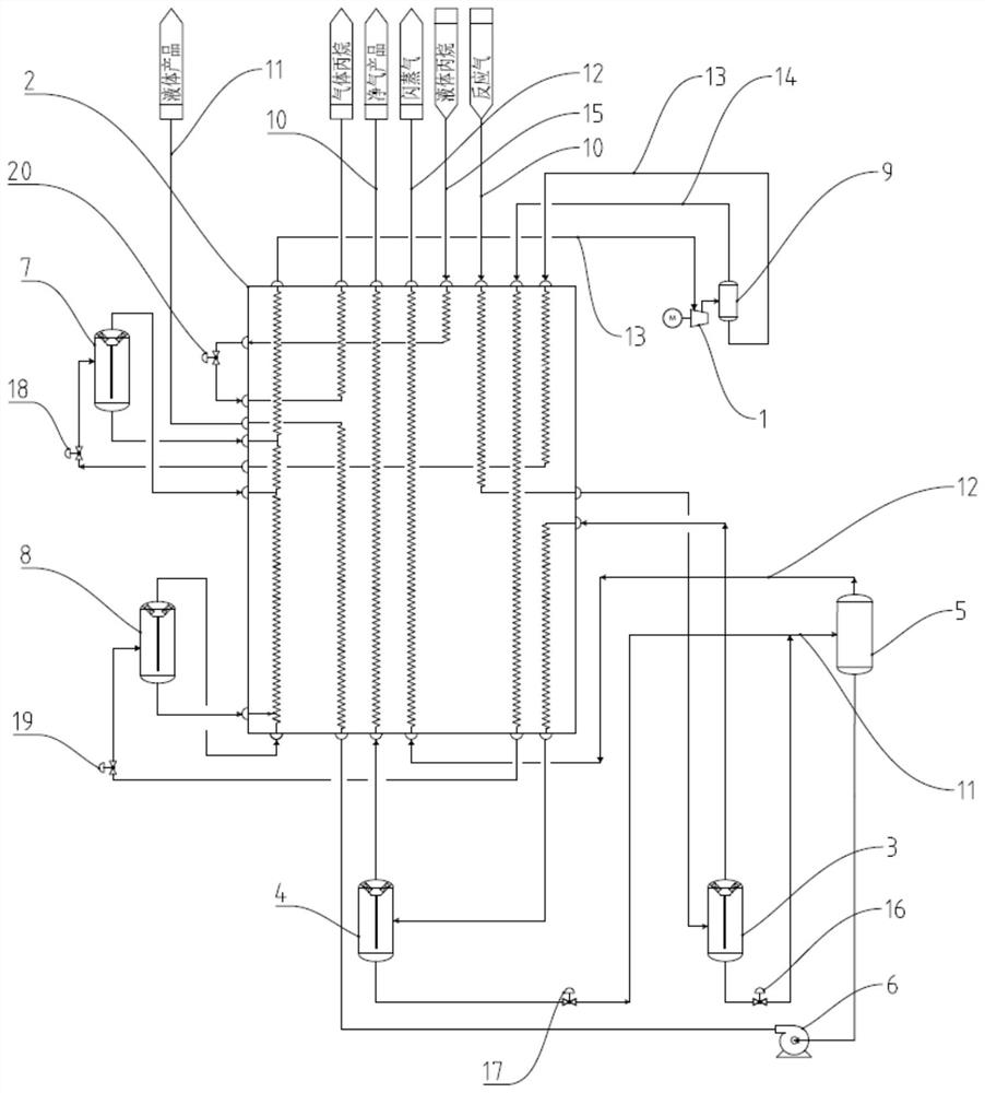 Multi-element refrigerant cold box separation system and process method for propane dehydrogenation