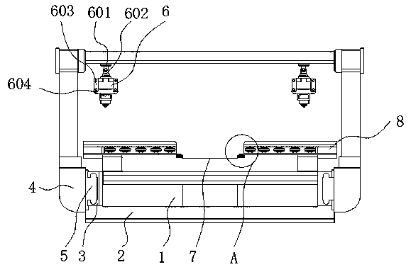 Welding device provided with protective structure