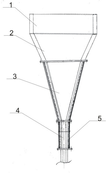 P03 discharging device for high-temperature separator of gaseous aluminum hydroxide suspension calciner