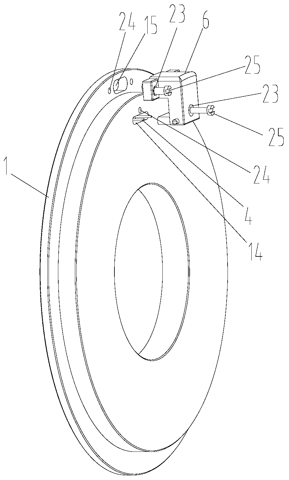 Wiring device for magnetic suspension bearing, compressor and refrigeration equipment