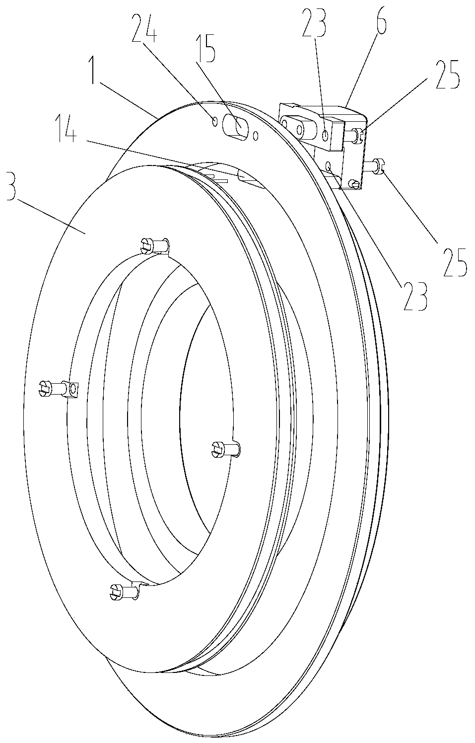 Wiring device for magnetic suspension bearing, compressor and refrigeration equipment