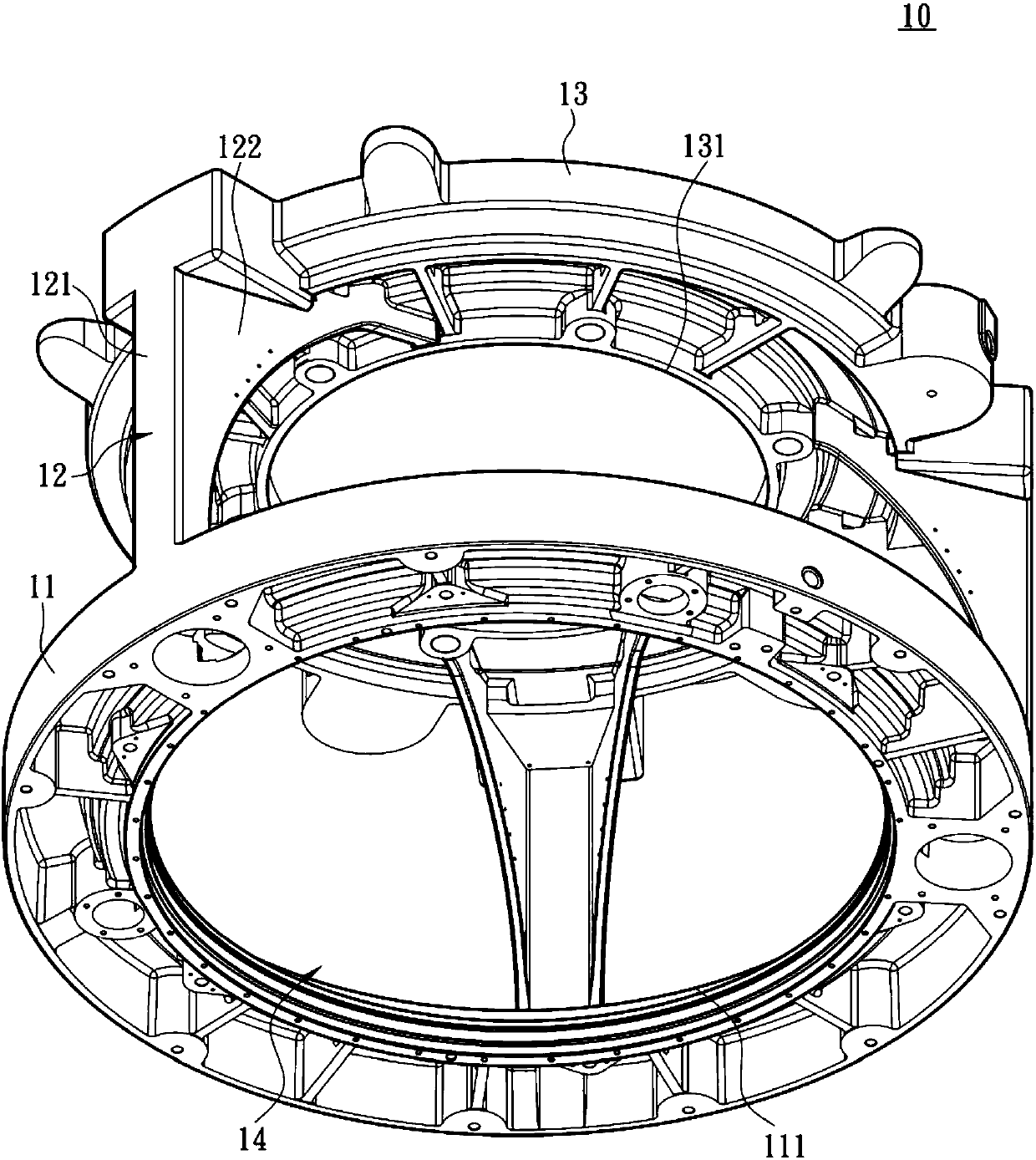 Big dial of circular knitting machine for double-faced fabric knitting