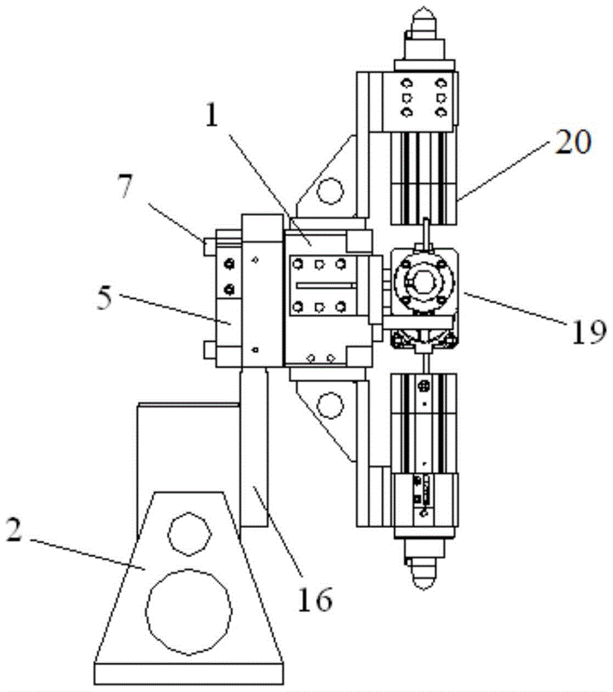 A polyhedron rotary welding tool shared by multiple car bodies