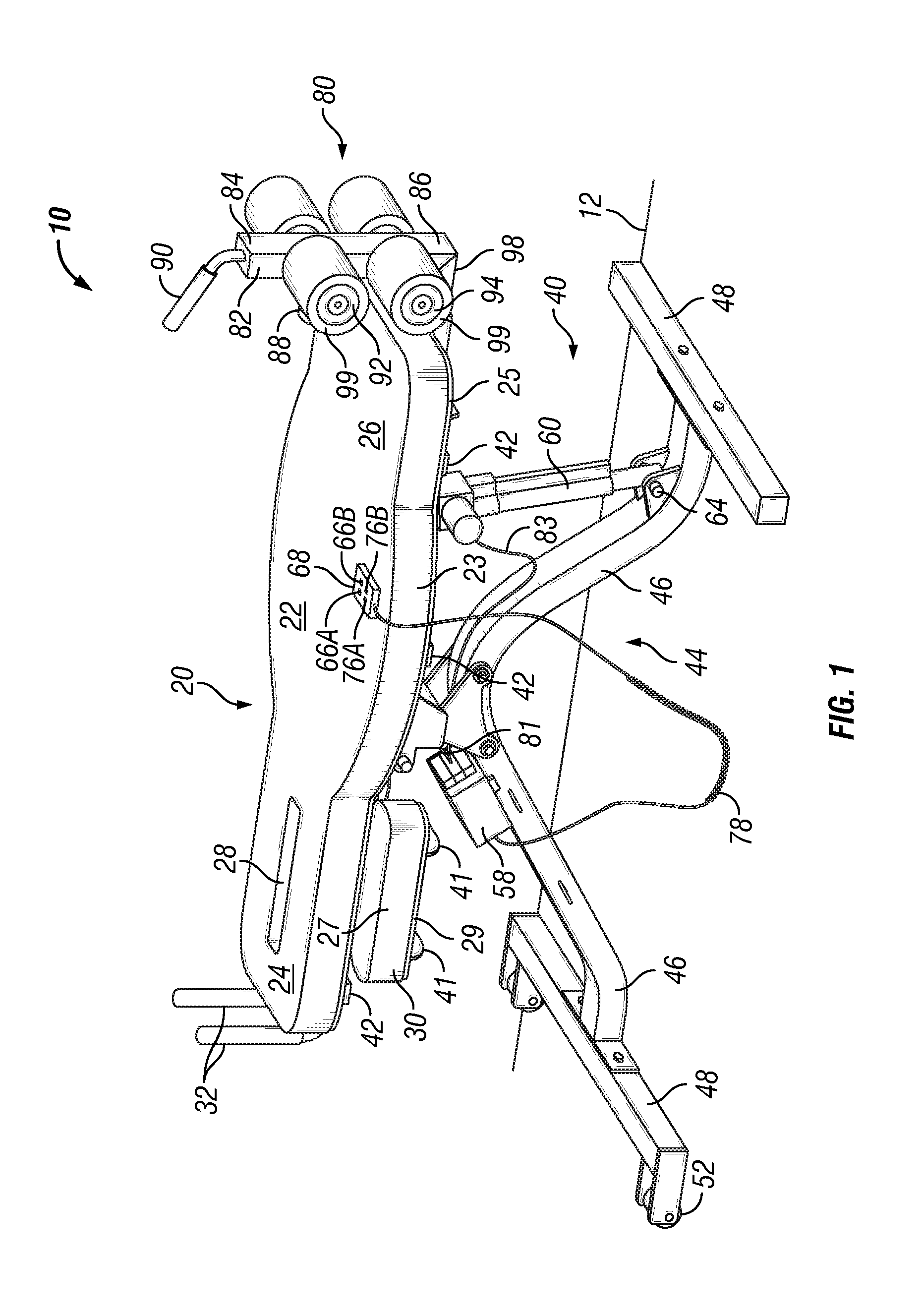 Apparatus and method of gravity-assisted spinal stretching
