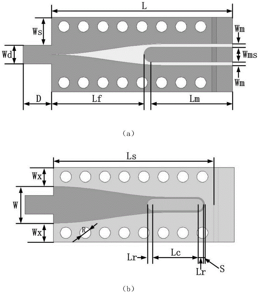 Waveguide double antipodal fin-line and microstrip line type space power synthesizer