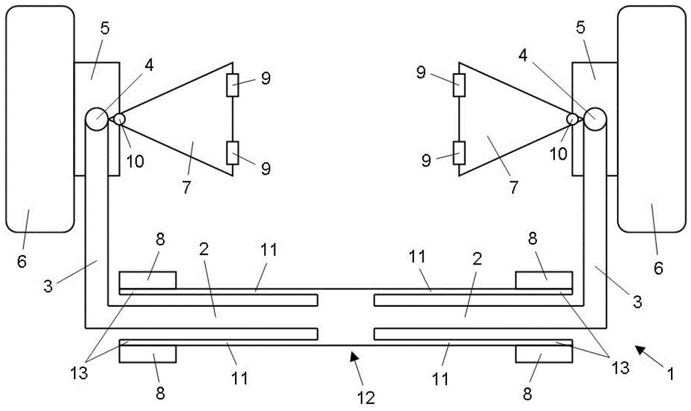 Stabilizer for vehicle and wheel suspension with same