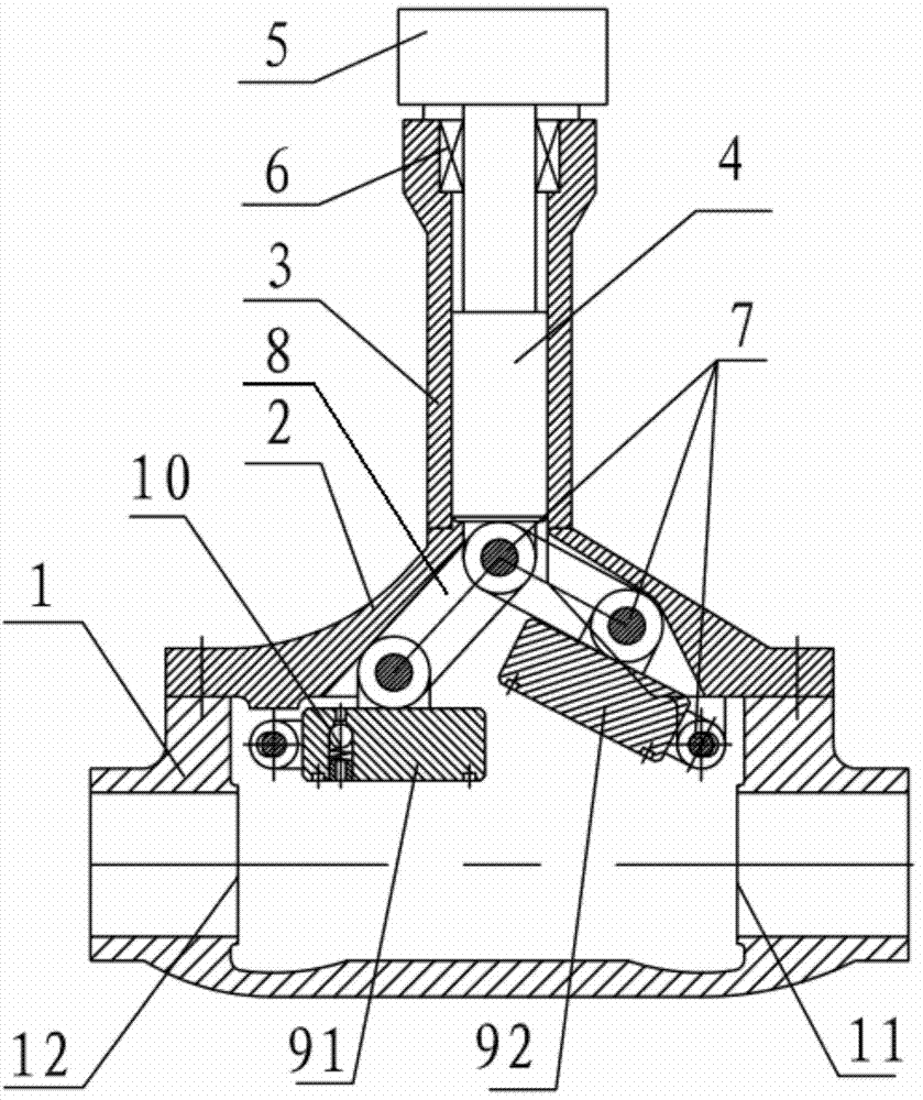 Bi-directional seal low-flow-resistance stop valve